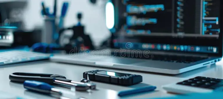 tech-repair-services-banner-design-tools-open-laptop-white-desk-service-roll-up-featuring-close-clean-365914090